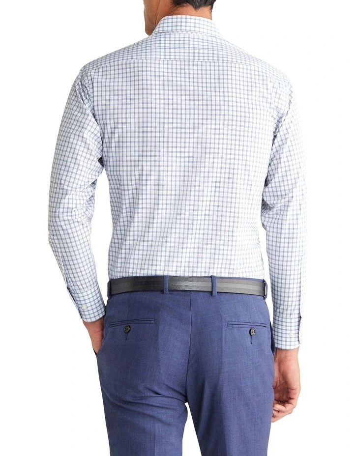 Tailored Mid Check Shirt 1 Col in Sky