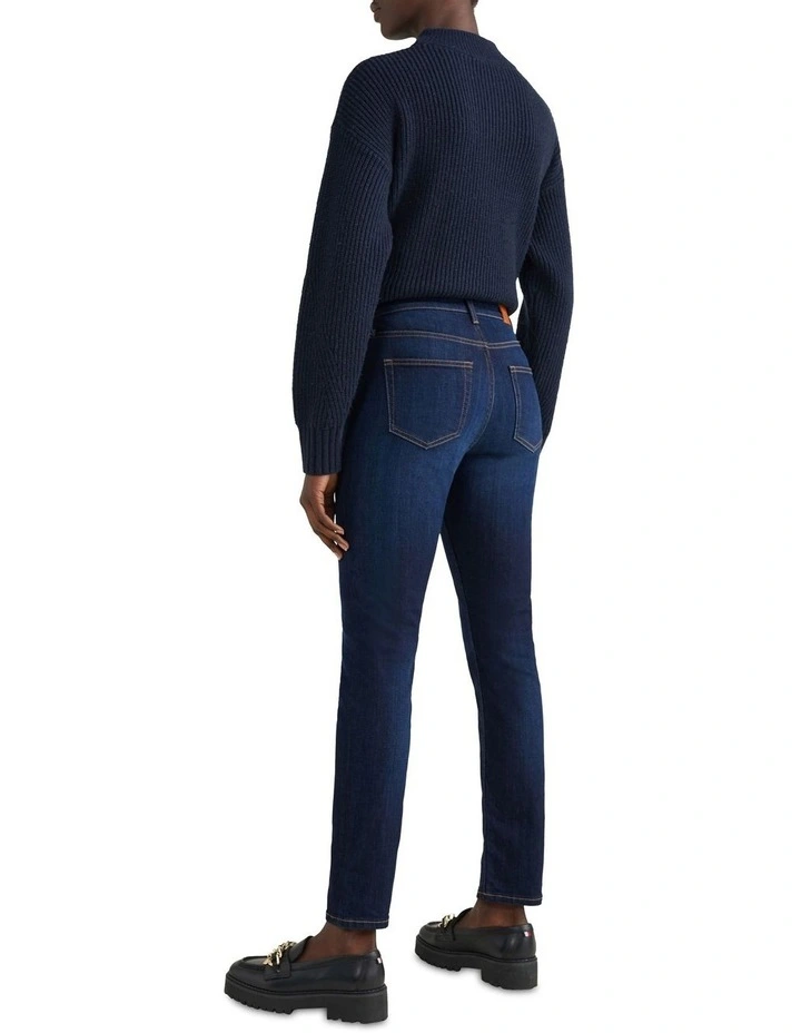 High Rise Slim Fit Jeans in Blue
