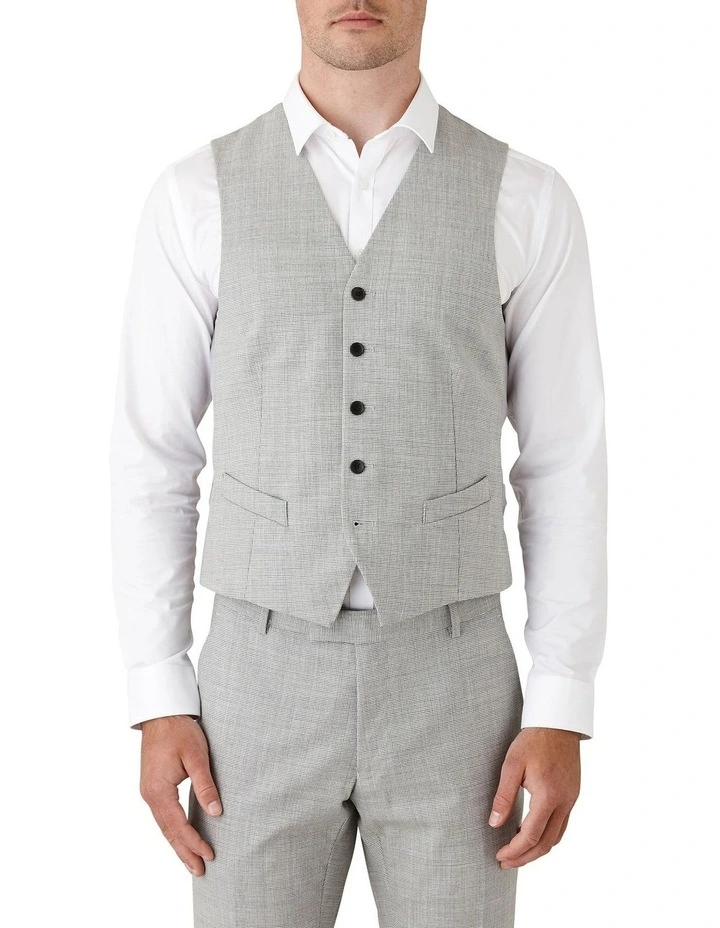Mighty Slim Fit Vest in Light Grey