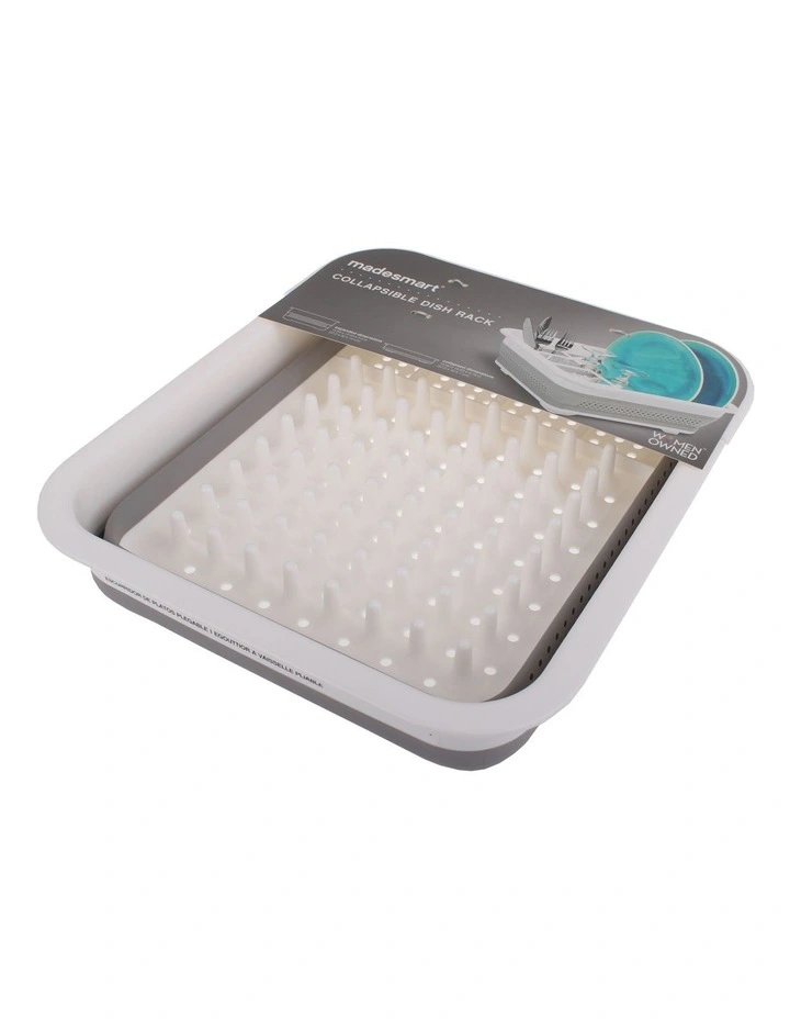 Small Collapsible Dish Rack 37.2 X 32.1cm in White