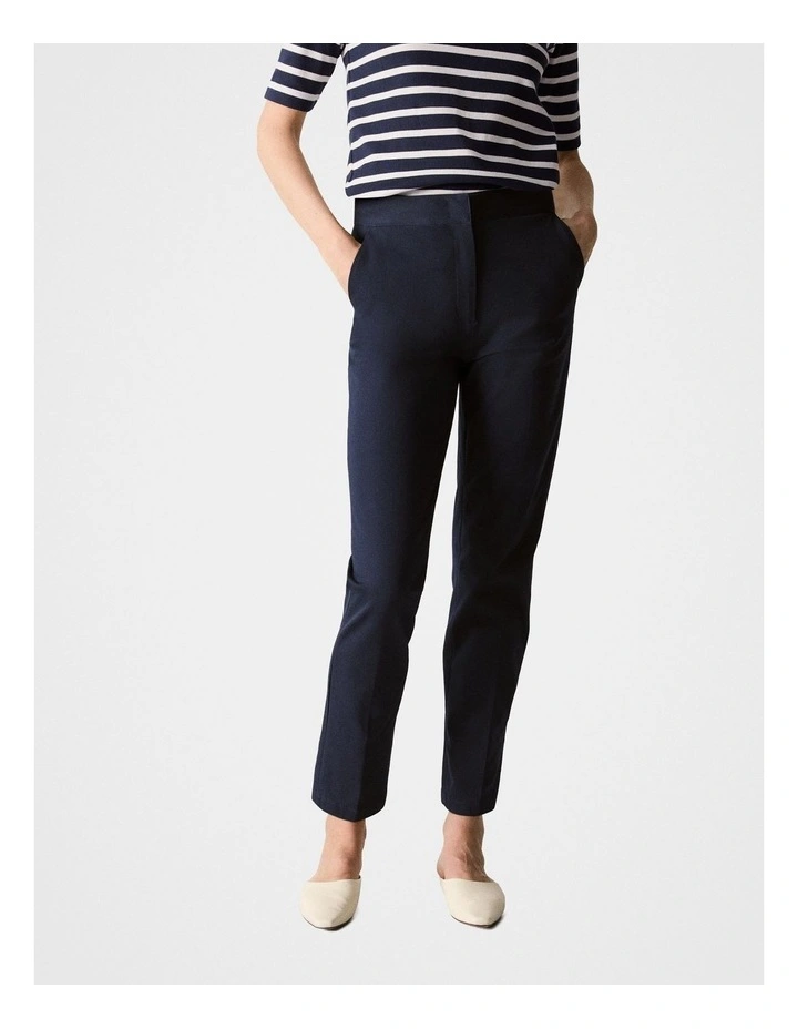 Cotton Blend Bi-stretch Pant in Night Sky