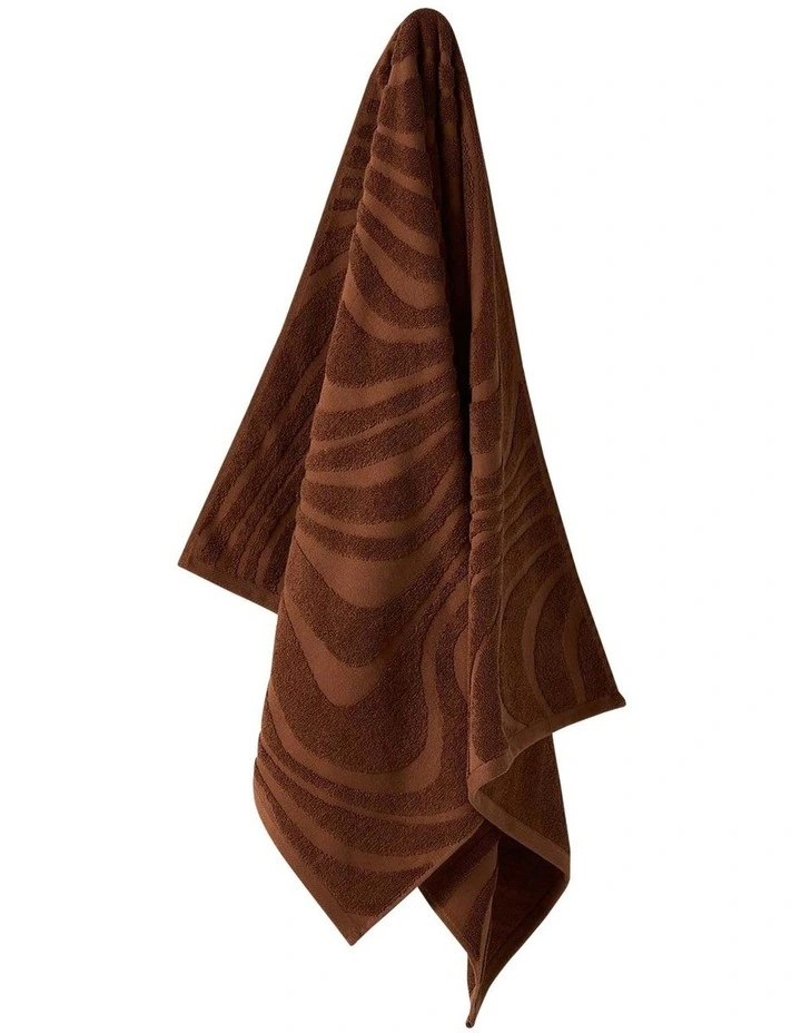 Aura Wave Towel Range in Pecan