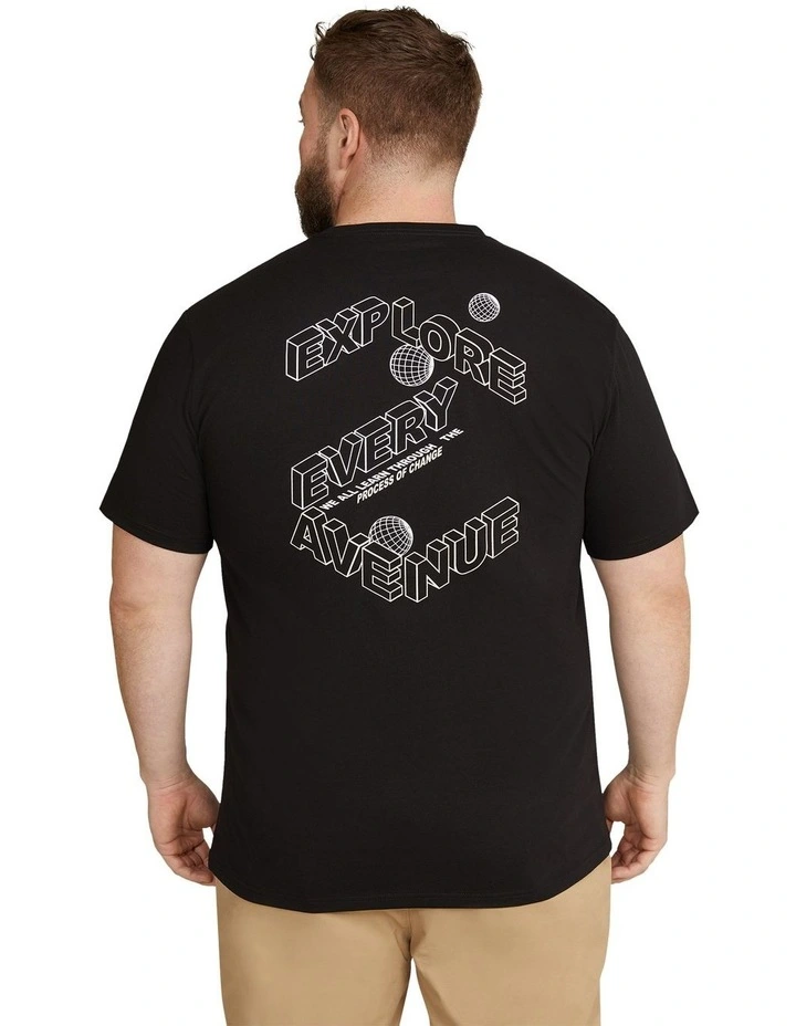 Explore Crew Neck Tee in Black