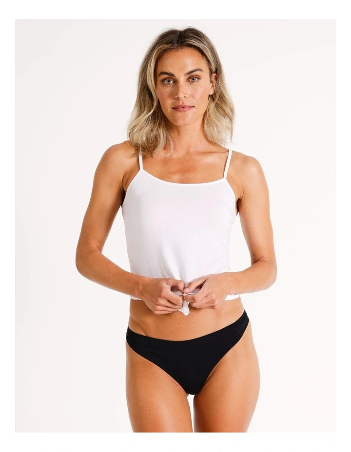 2 Pack Organic Cotton G-string in Black