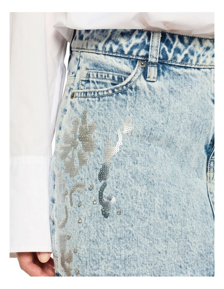 Wallflower Denim Skirt in Indigo