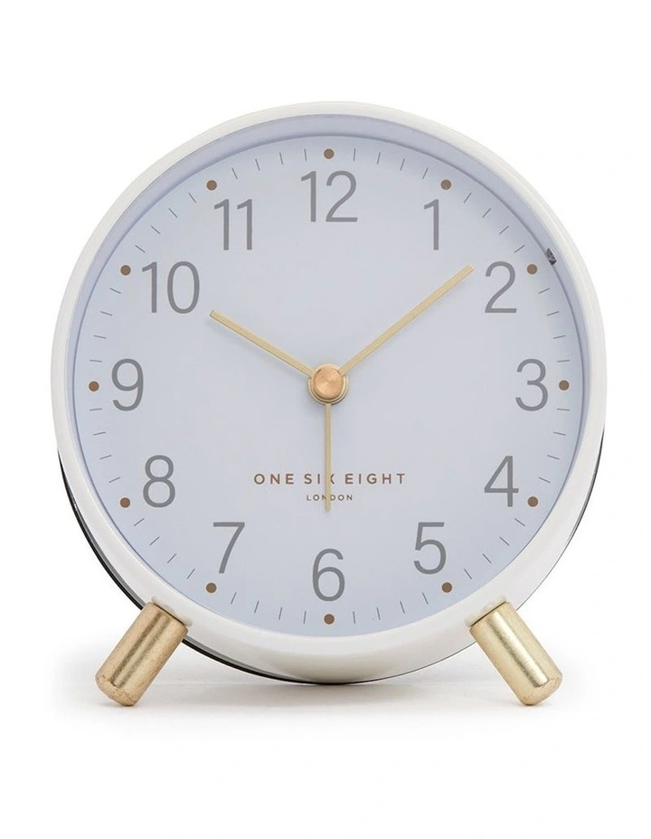 Maisie White Silent Alarm Clock