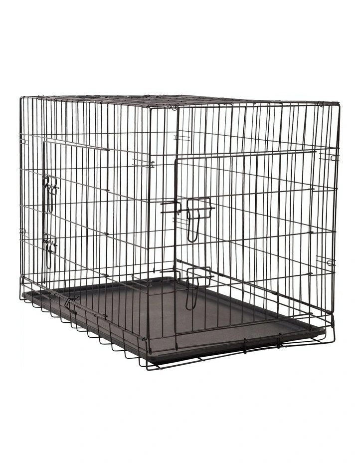 Foldable Metal Pet Crate 48inch in Black
