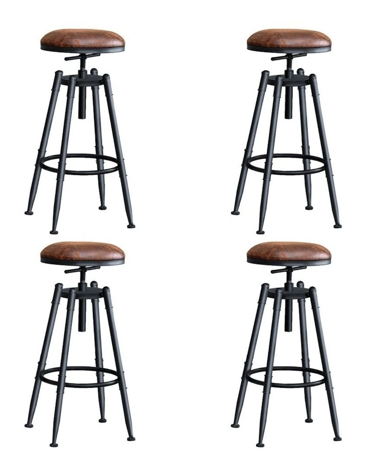 4x Bar Stools in Brown
