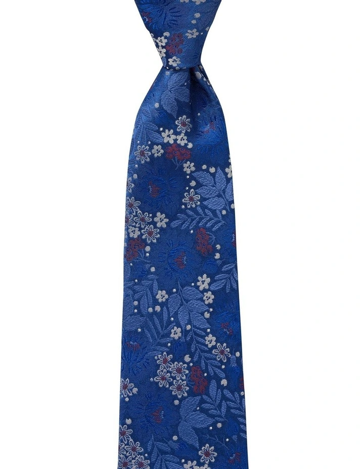Flora Silk Tie in Blue