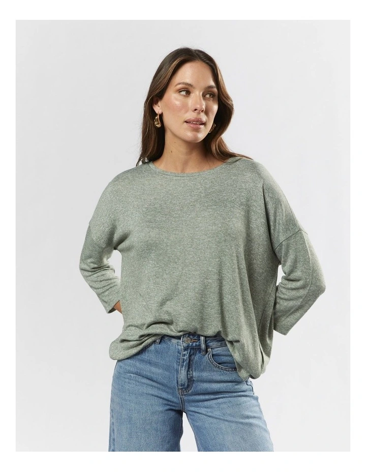 Brianna Oversized Knit Jumper in Laurel Wreath