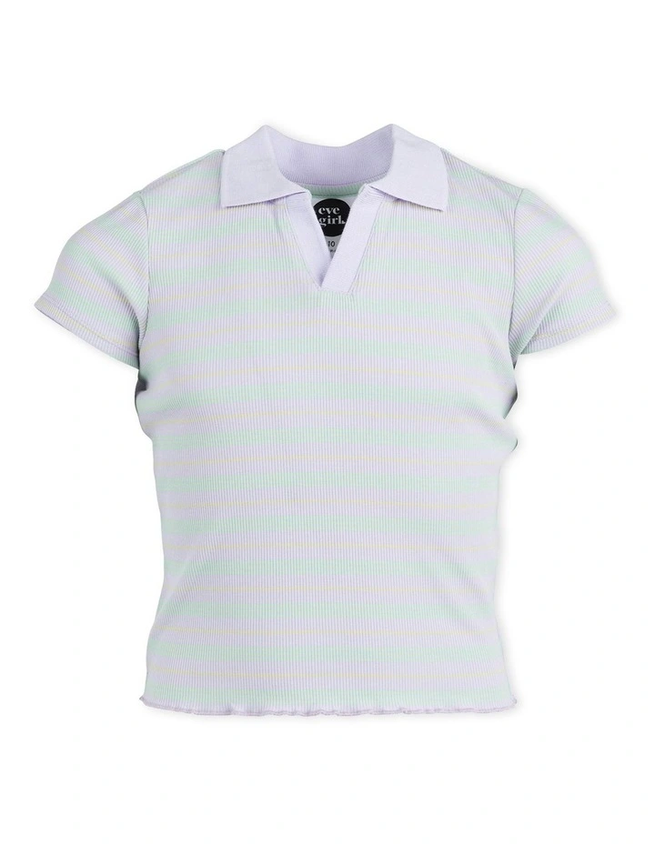 Penny Rib Tee (8-16 Years) in Stripe