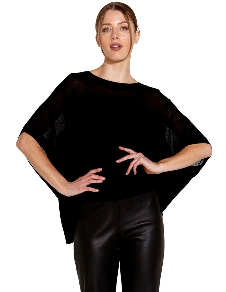 Irises Knit Top in Black