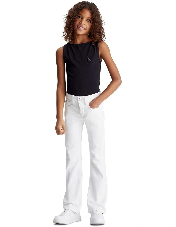 Denim Jeans in Flare White
