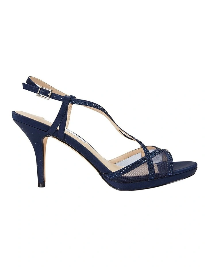 Blossom Navy Satin Pump
