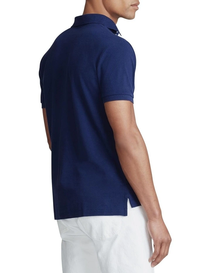 Classic Fit Mesh Polo Shirt Blue