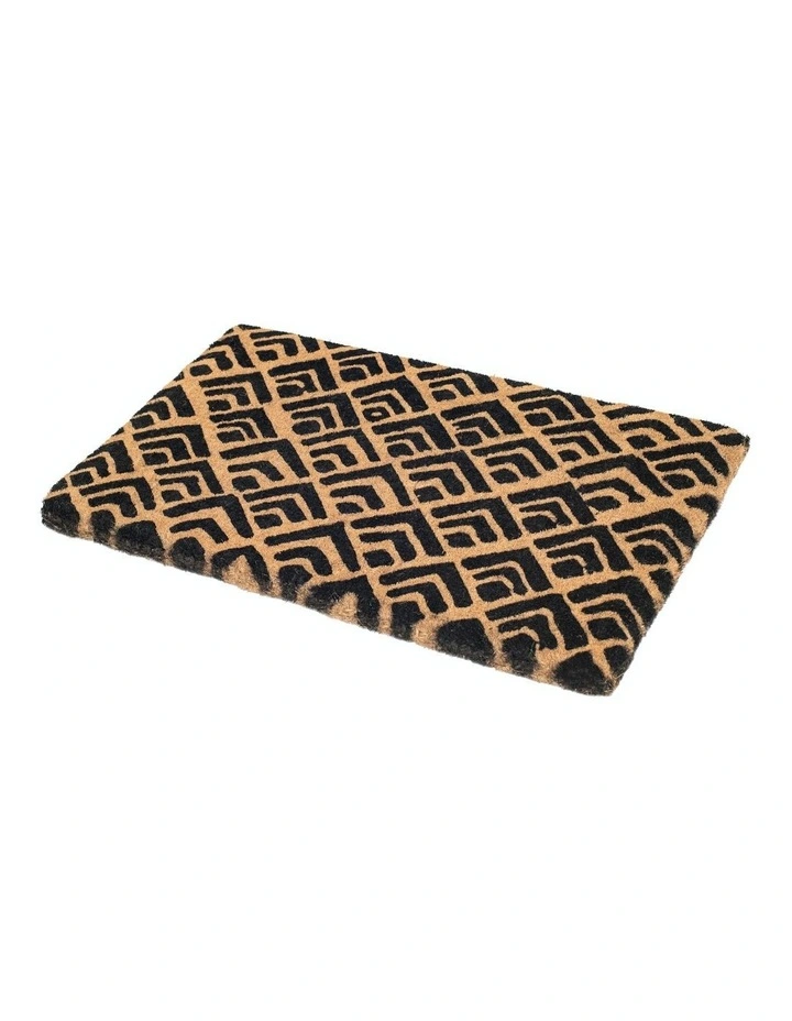 45x75cm Block Print Coir Doormat