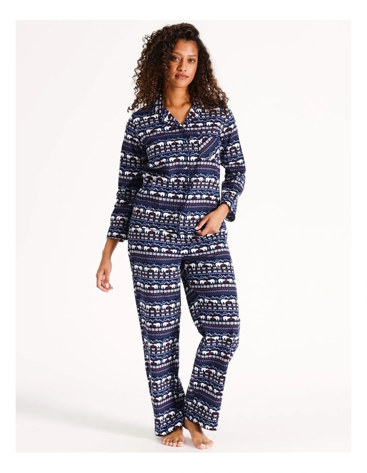 Flannelette Pyjama Set in Winter Bears
