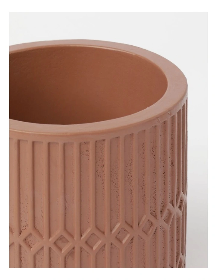 Small Crio Terracotta Planter 9.5x9.5x10cm in Dark Brown
