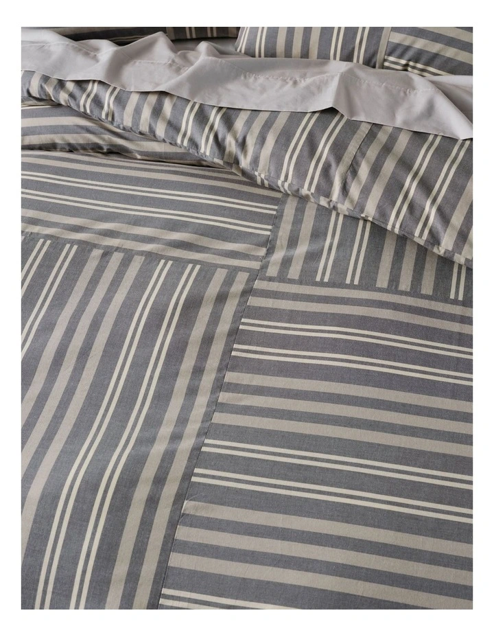 Linen House Vanern Quilt Cover Set in Charcoal