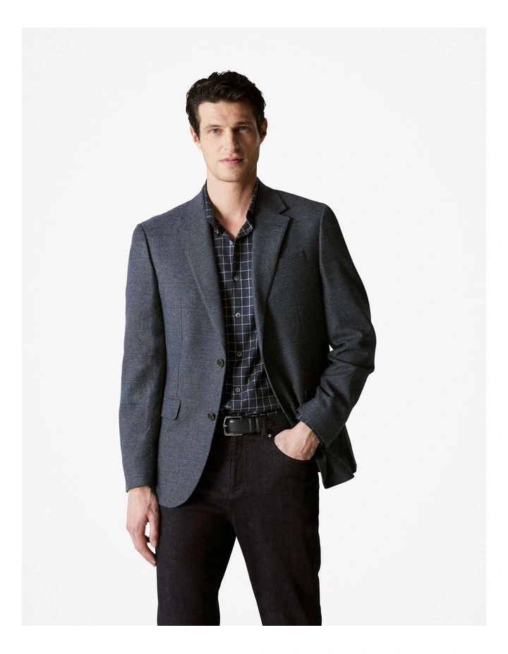 English Check Blazer in Navy