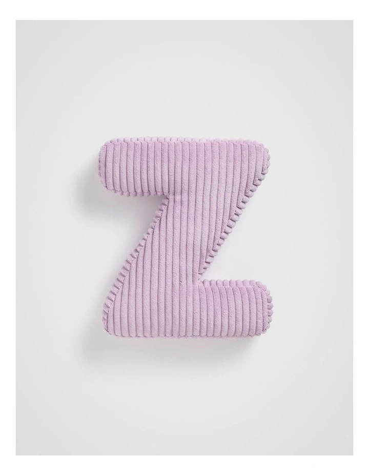 Orchid Cord Initial Cushion Z in Purple