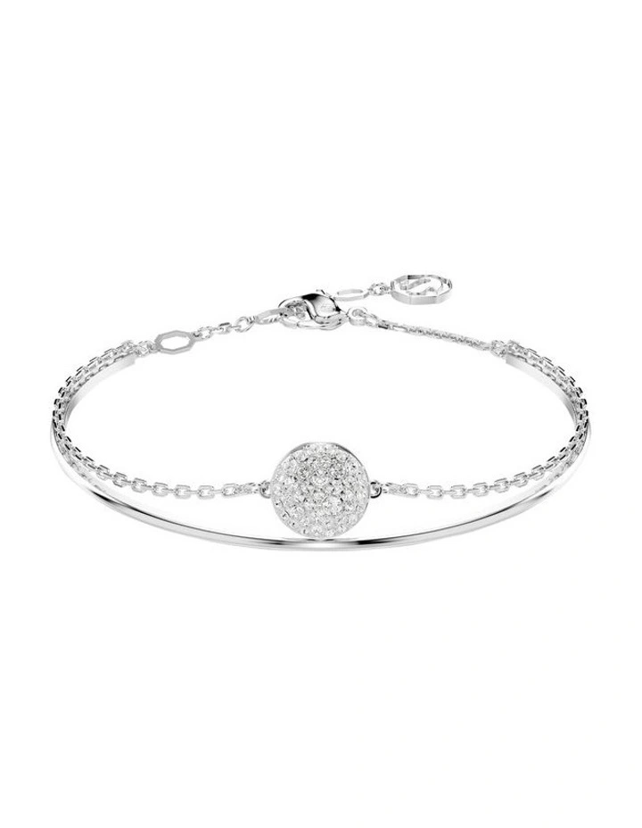 Meteora Bangle Rhodium Plated in White