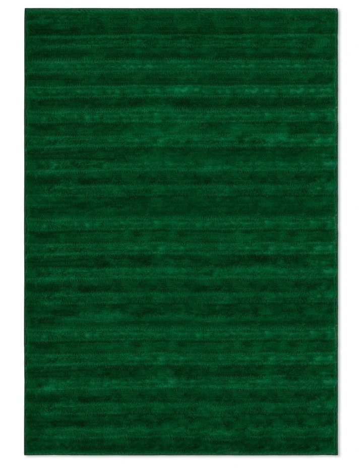 Willow Washable Highland Area Rug in Forest Green