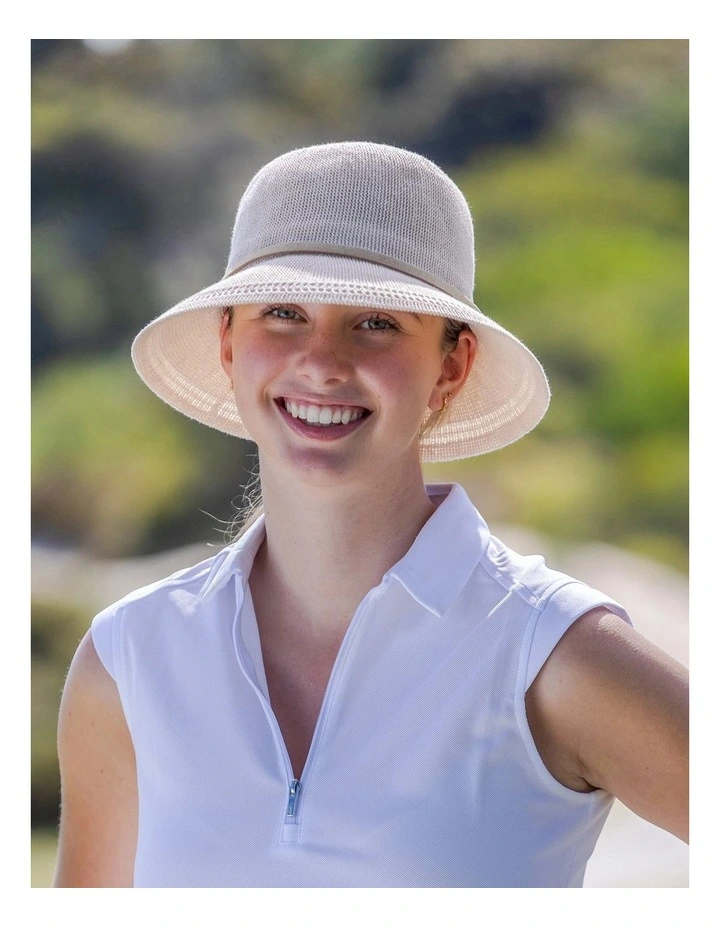 Lydia Cloche Hat in Beige
