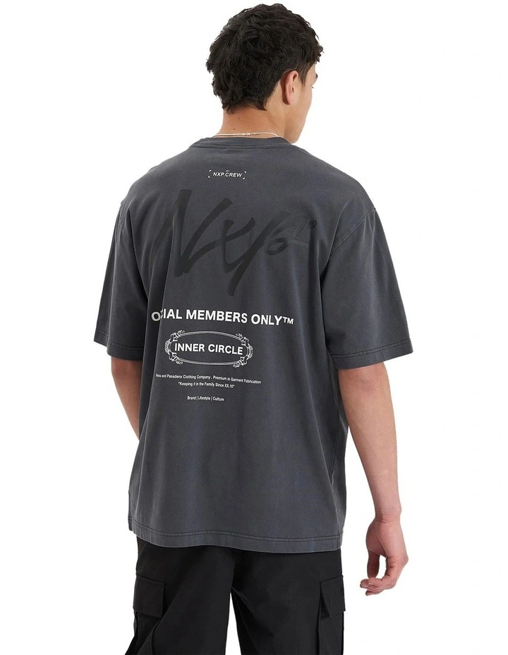 Arcade Heavy Oversized Tee in Pigment Asphalt