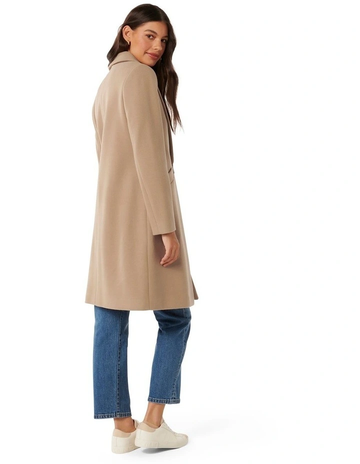 Bonnie Longline Coatigan in Beige