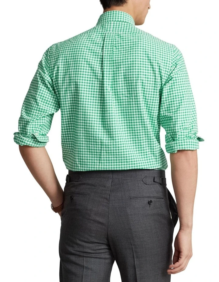 Classic Fit Gingham Oxford Shirt in Green
