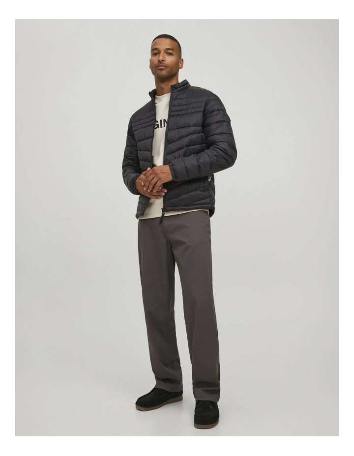 Hero Puffer Collar Jacket in Black