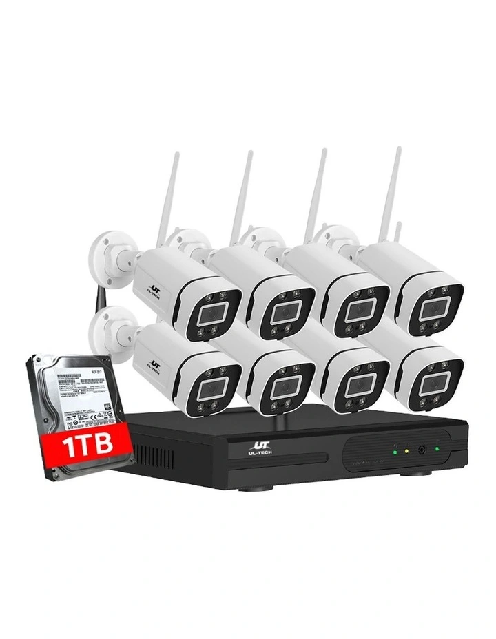 UL-tech 3MP Wireless CCTV 8CH 8 Camera 1TB