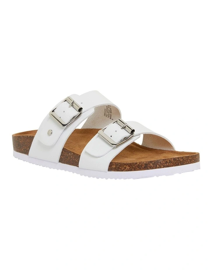 Decoy White Smooth Sandals