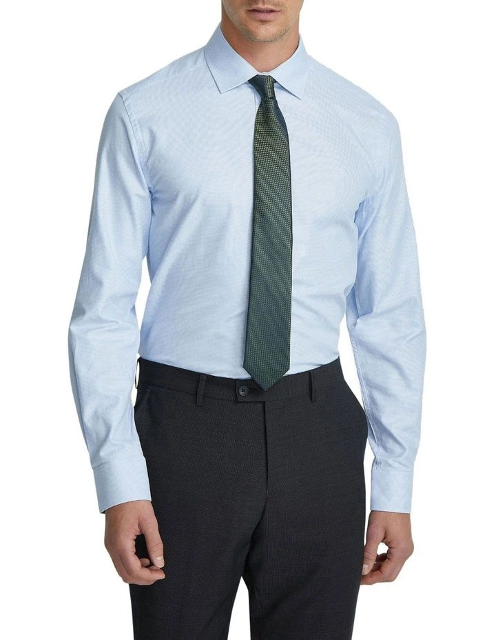 Beckton Slim Fit Dobby Shirt in Sky