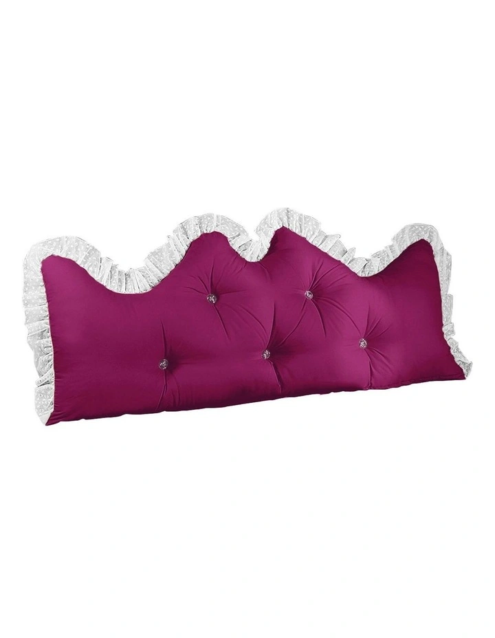 Princess Bed Headboard Pillow 180cm in Burgundy