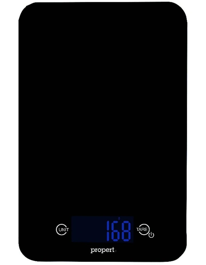 Slimline Glass Soft Touch Digital Scale Electronic Weight 5kg in Black