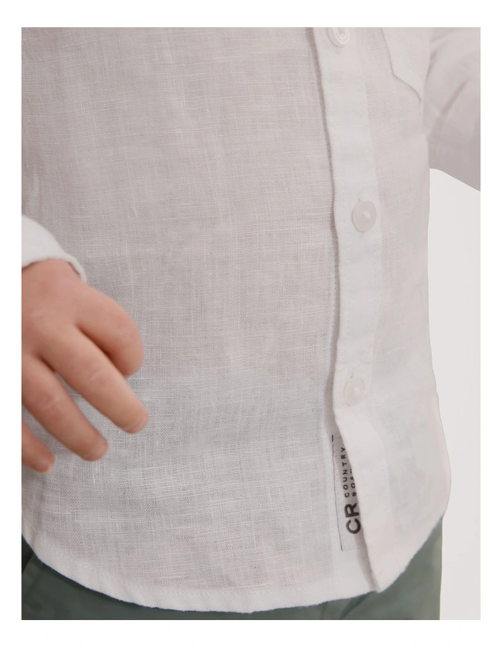 Organically Grown Linen Shirt in White