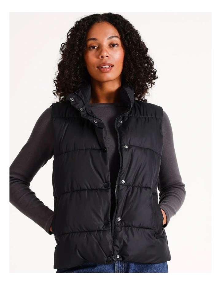 Puffer Vest in Black
