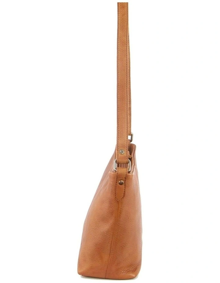 Nappa Leather Cross-Body Bag in Cognac