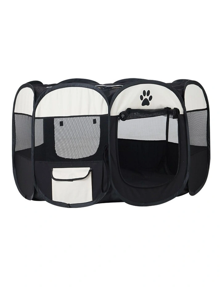 Pet Playpen Enclosure 8 Panel 3XL Tent in Black