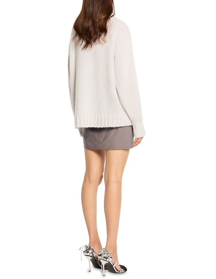 Antidote Mini Skirt in Taupe