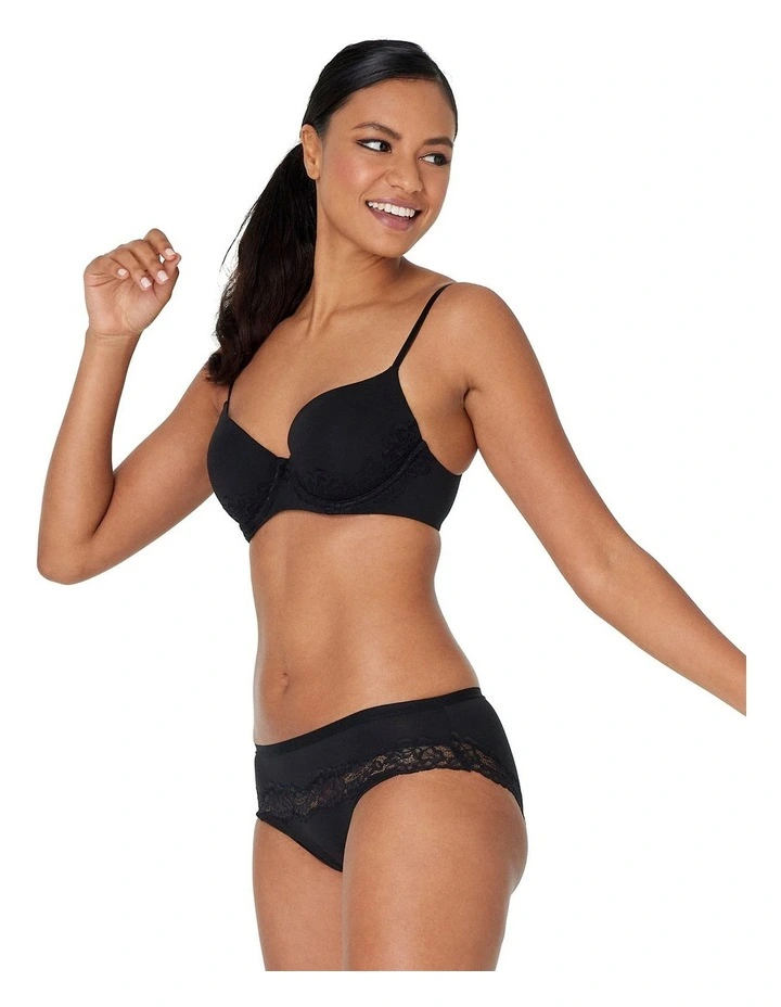 Simply Me Hipster Brief in Black