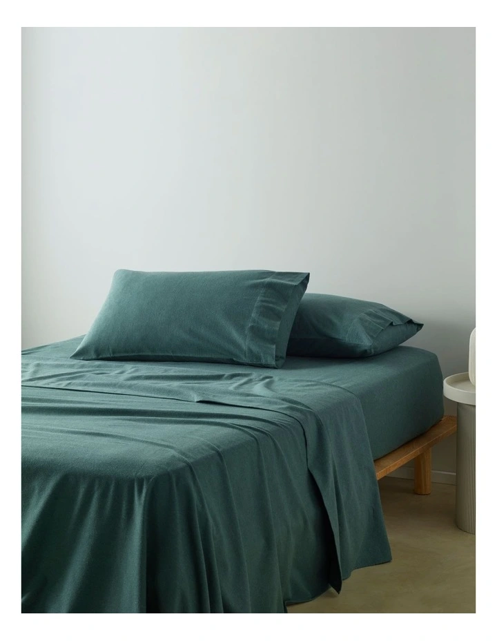 Flannelette Sheet Set in Dusky Green