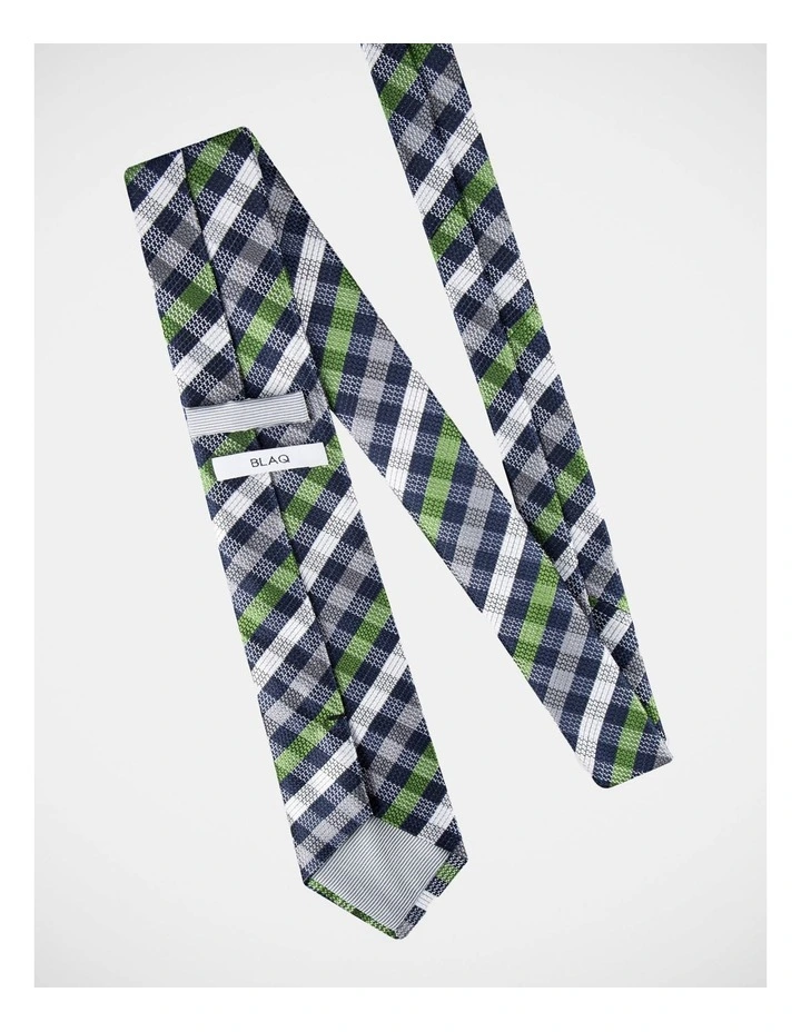 Check Poly Tie Green