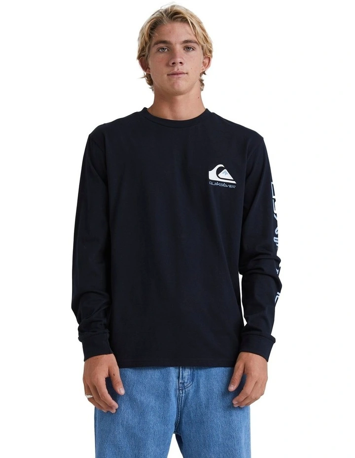 Omni Logo Long Sleeve T-shirt in Black