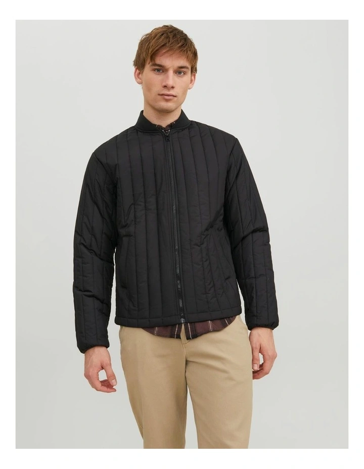 Quilted City Liner Jacket in Black