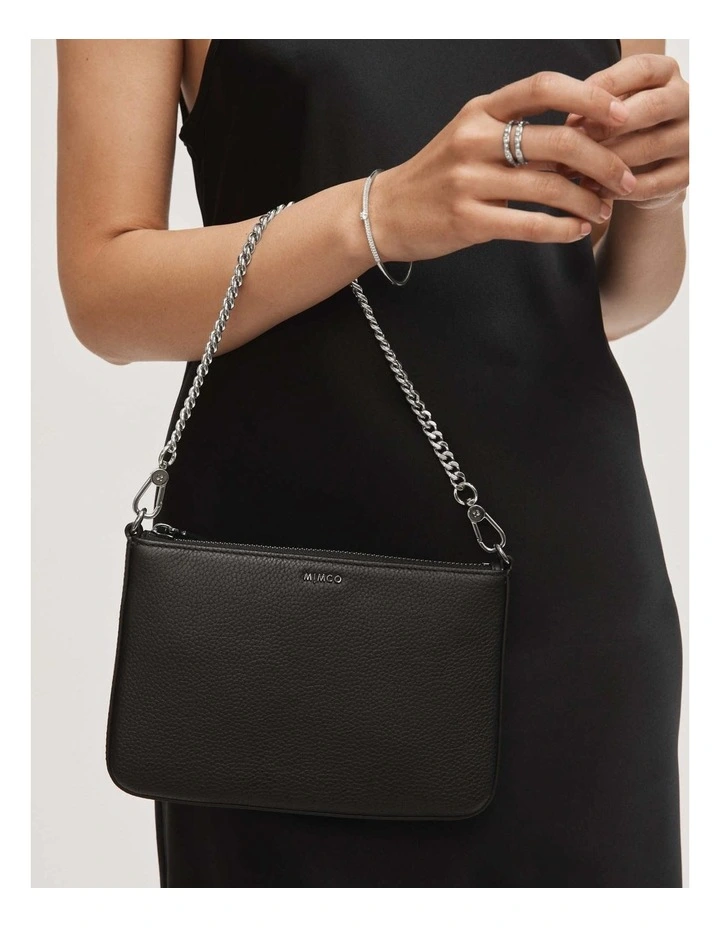 Link Chain Shoulder Bag Strap in Silver