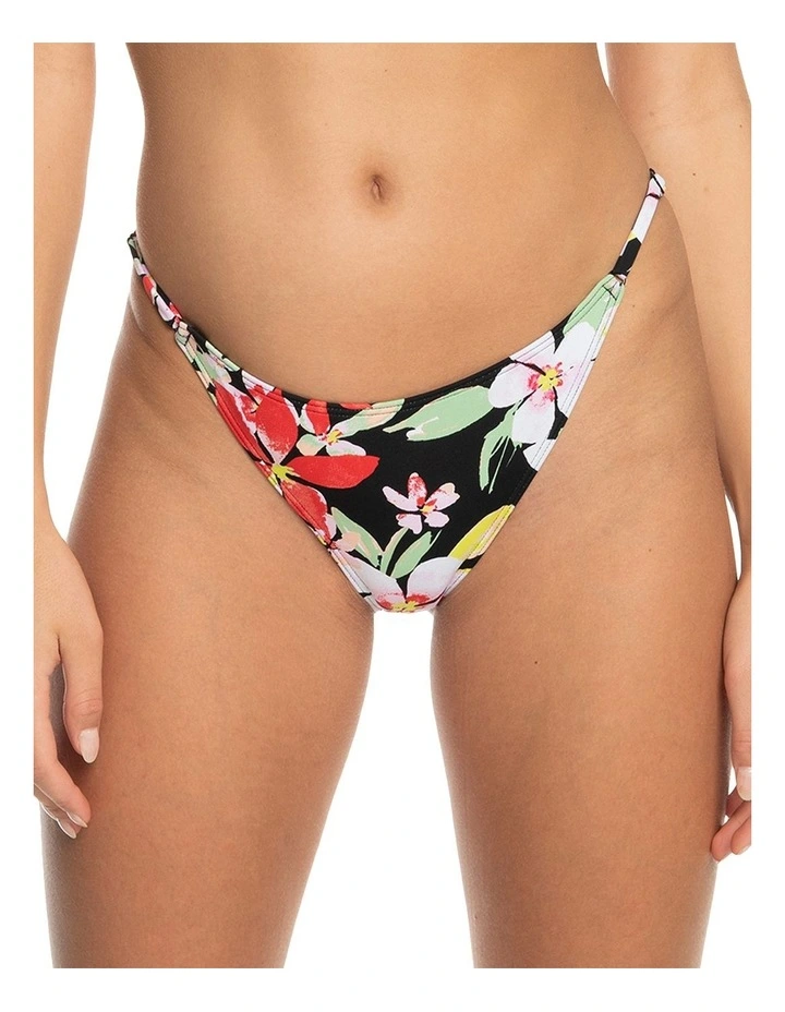 Printed Beach Classics Skimpy Bikini Bottoms in Anthracite New Life