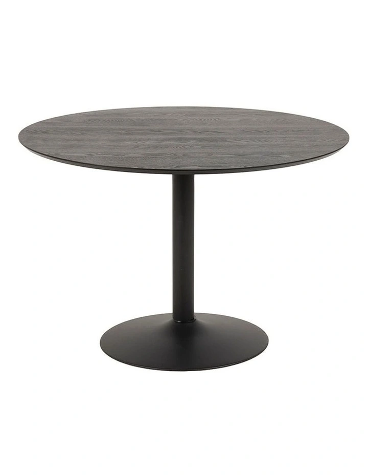 Titan Round Dining Table 110cm in Black